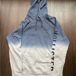Women’s White and Navy Hollister Gradient Hoodie